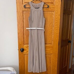 Tommy Hilfiger Brown Polka Dot Maxi Dress